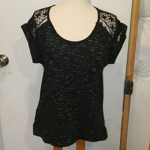 Black, Detailed Short Sleeve